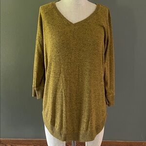 Maurices Mustard V-Neck Sweater